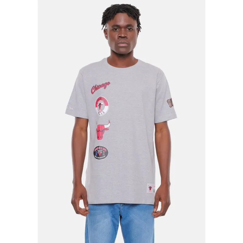 Camiseta Mitchell & Ness Chicago Bulls City Cinza Mescla - M