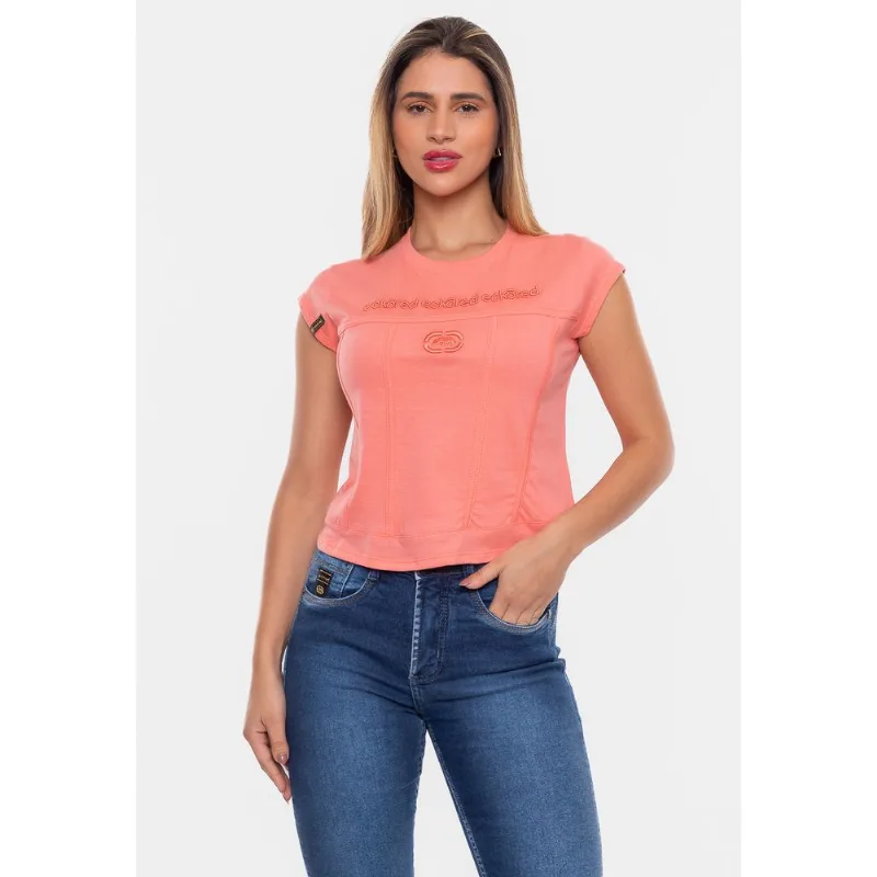 Camiseta Ecko Feminina Estampada Coral - P