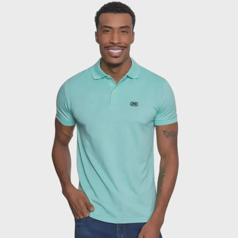 Camisa Polo Masculina Ecko Piquet Verde Água J399A
