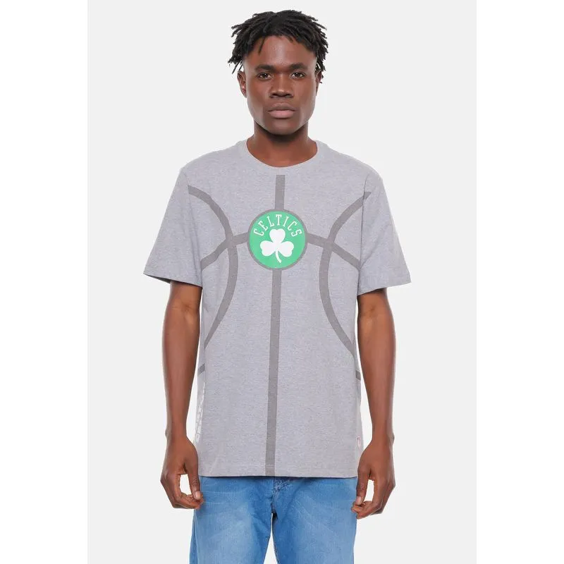 Camiseta NBA We Re Basket Boston Celtics Cinza Mescla - M