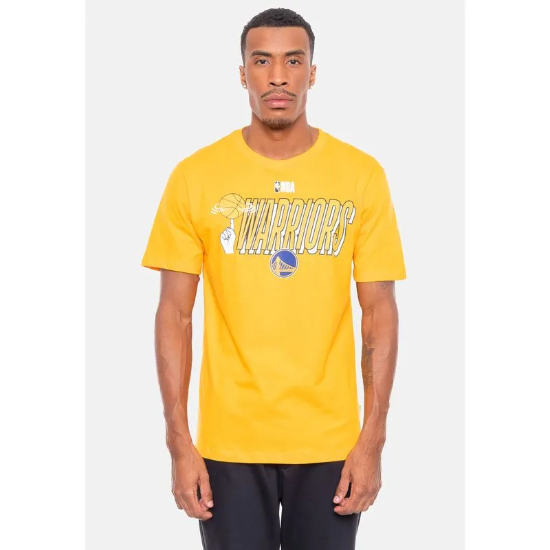 Camiseta NBA Hand On Ball Golden State Warriors Amarela Cadmium - GG