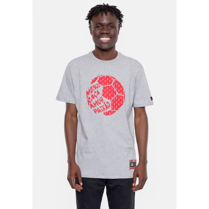 Camiseta Starter Estampada Collab Flamengo Oficial Cinza Mescla - M