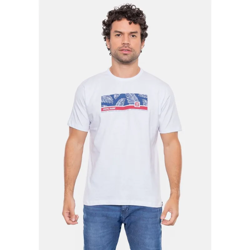 Camiseta Fatal Estampada Spot Branca - GG