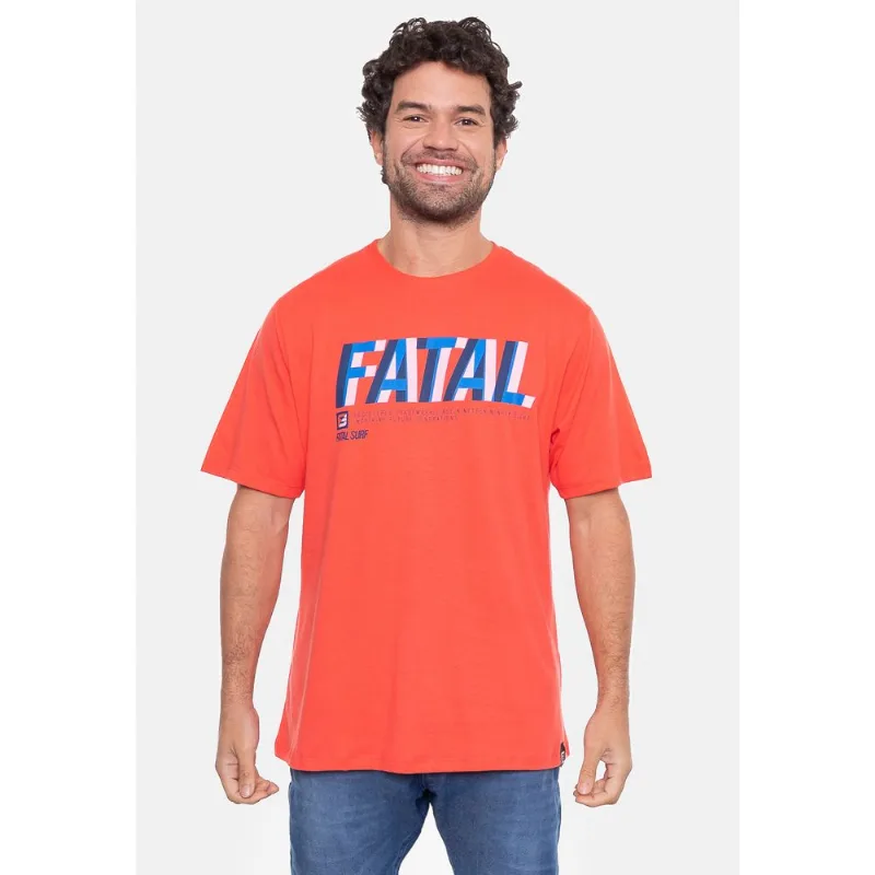Camiseta Fatal Estampada Laranja Quente - P