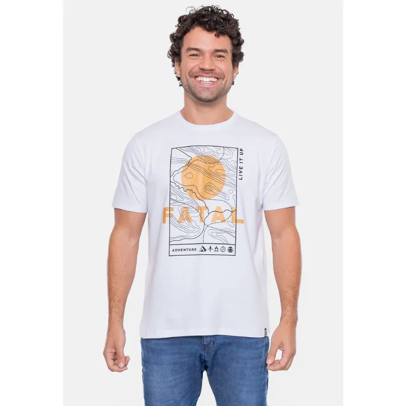 Camiseta Fatal Estampada Camp Branca - M