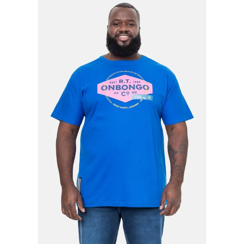 Camiseta Onbongo Estampada Azul Royal - Plus M