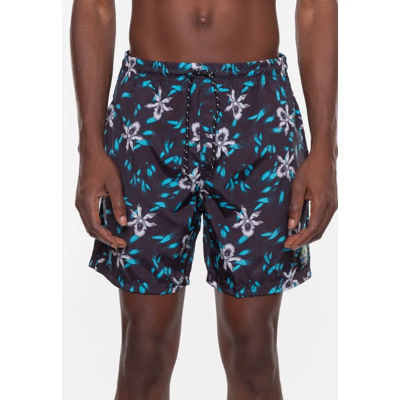 Shorts Fatal Sintético Branc Preto - GG