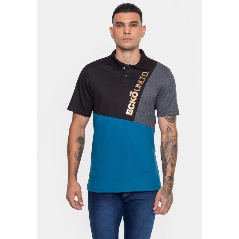 Camisa Polo Ecko Especial Azul - P