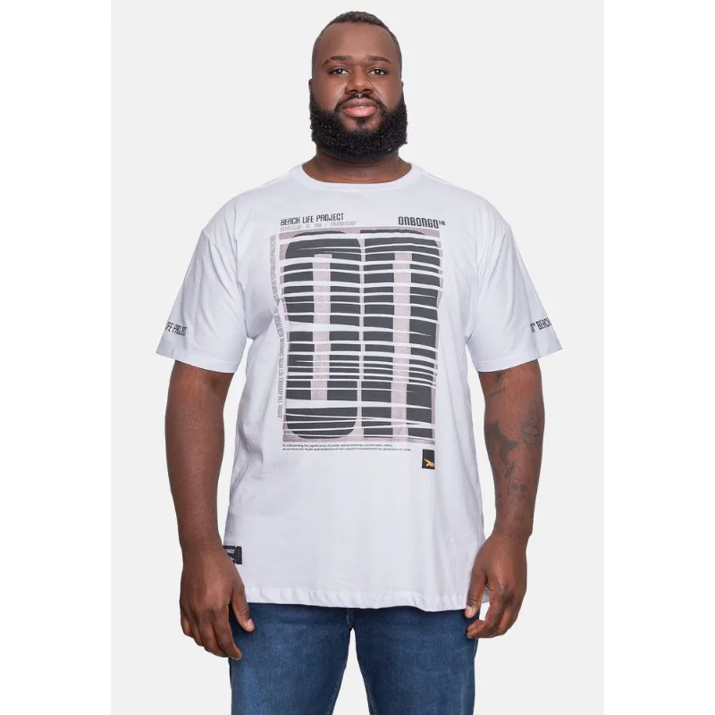 Camiseta Onbongo Plus Size Masculina Branca - Plus P