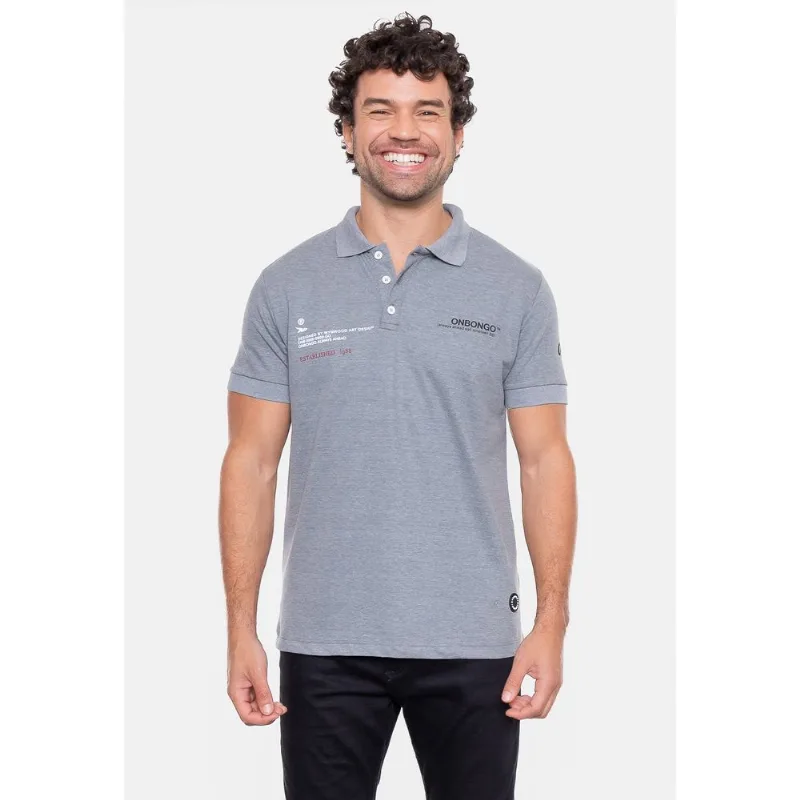 Camisa Polo Onbongo Piquet Cinza Mescla - G