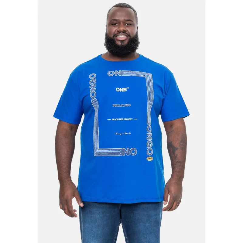 Camiseta Onbongo Estampada Azul Royal - Plus M