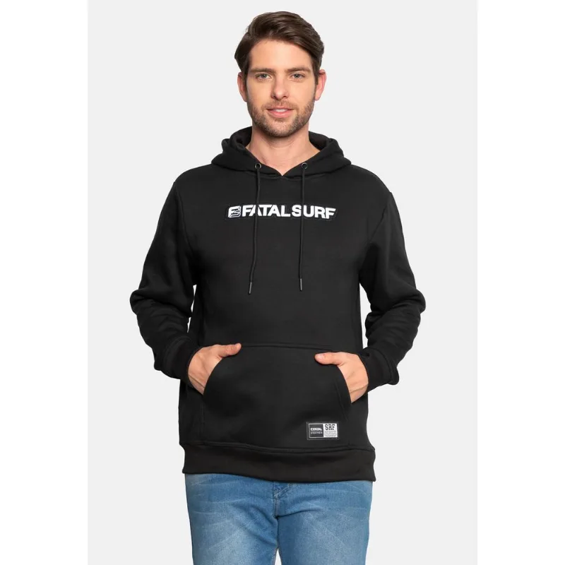 Moletom Fatal Canguru Fechado Preto - G