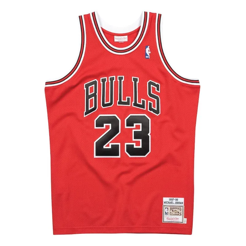 Regata Mitchell & Ness Authentic Jersey Chicago Bulls 1996-97 Michael Jordan Vermelha Regata Mitchell & Ness NBA Authentic Road Je Vermelha - XL