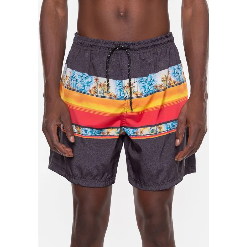 Shorts Fatal Sintético Island Preto - M