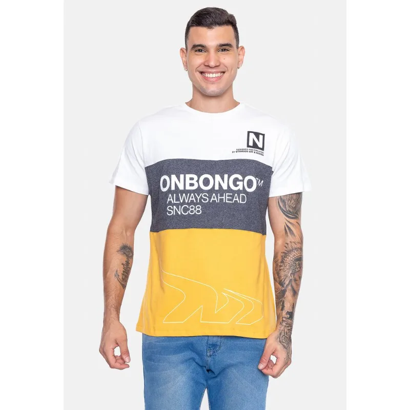 Camiseta Onbongo Blocks Amarela Mostarda - M