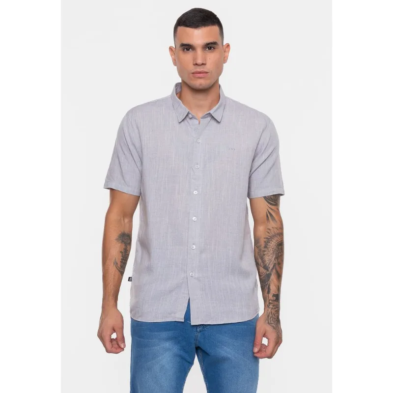 Camisa HD Linho Color Cinza - M