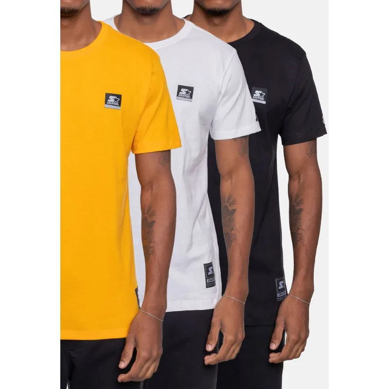 Camiseta Starter Juic Kit com 3 Peças - Amarela, Branca e Preta - P