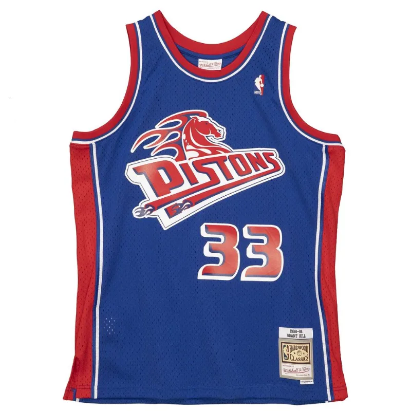 Regata Mitchell & Ness Swingman Jersey Detroit Pistons 1998-99 Grant Hill Azul Royal - Plus G