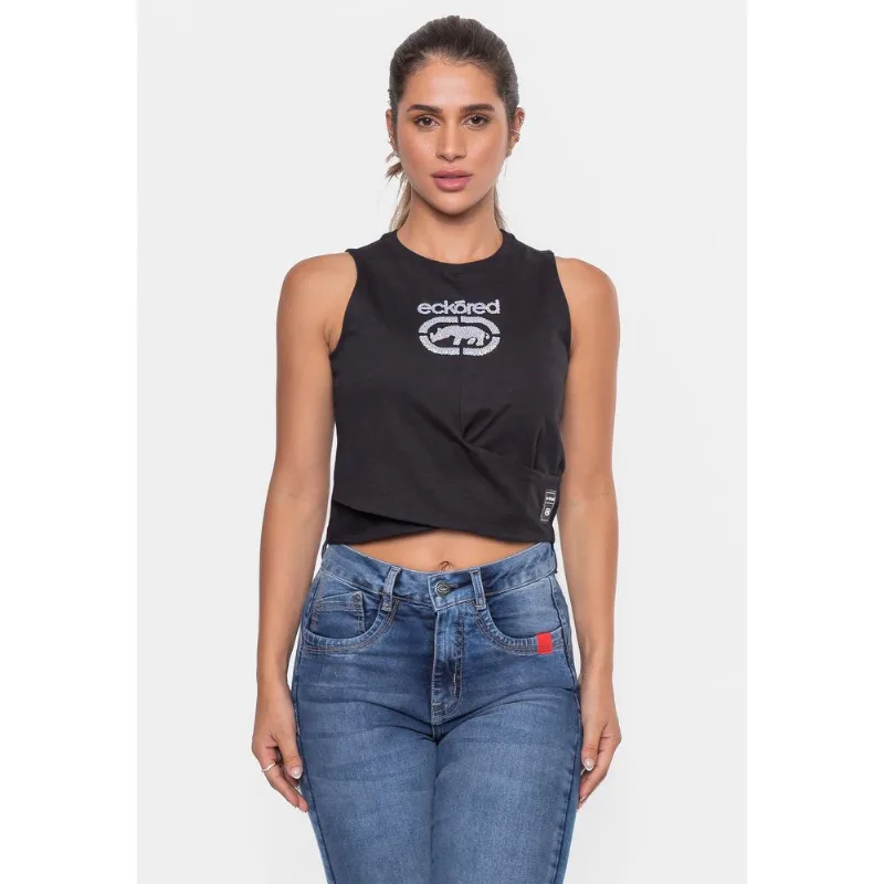 Top Ecko Feminino Bord Preta - M
