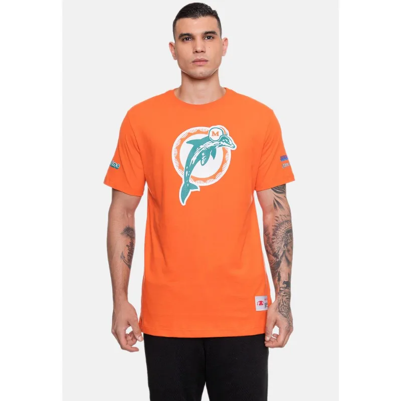 Camiseta Mitchell & Ness Miami Dolphins Team Original Laranja - G