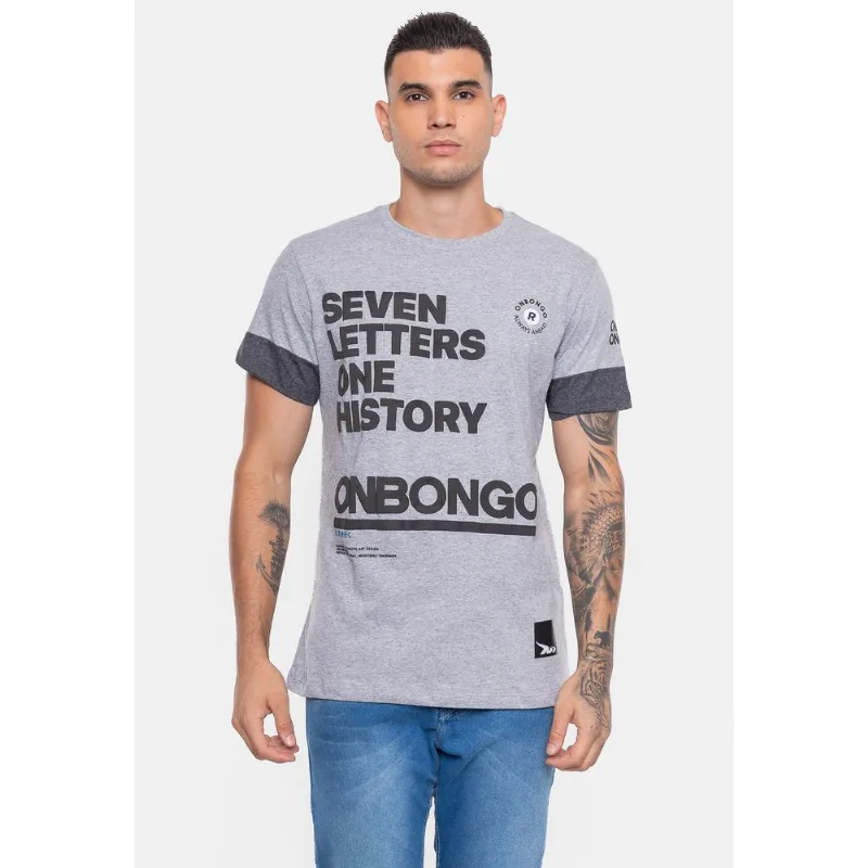 Camiseta Onbongo Seven Cinza Mescla - P