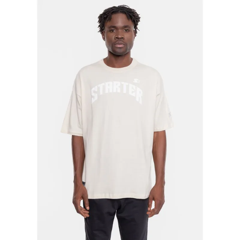 Camiseta Starter Oversized Estampada Off White - GG
