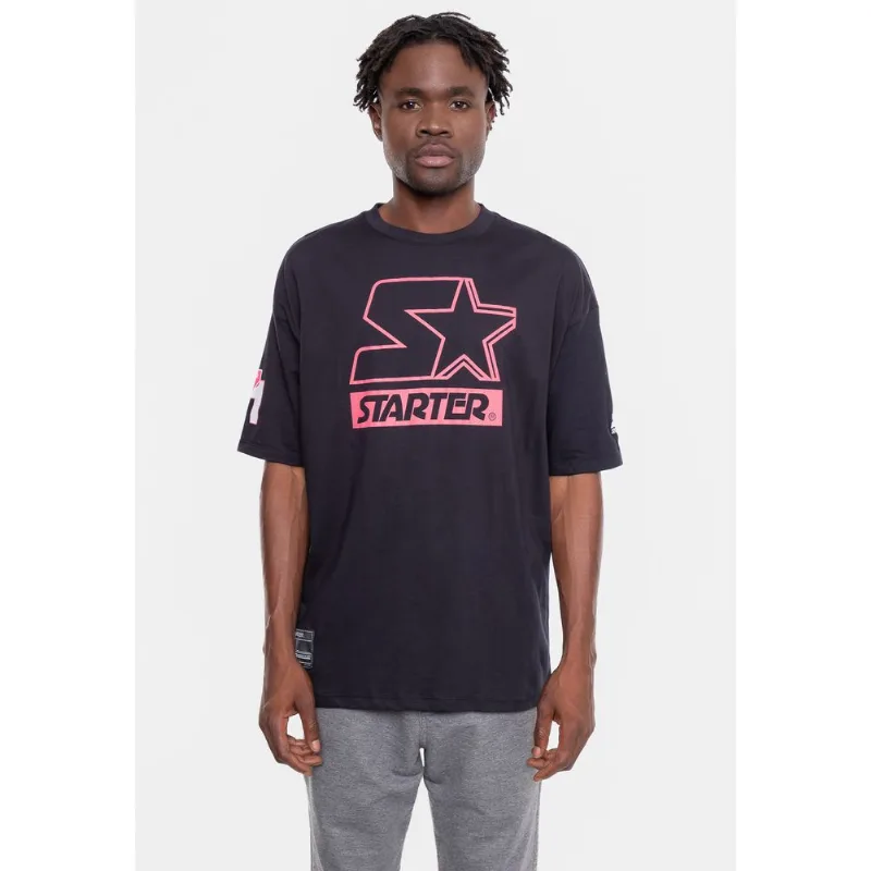 Camiseta Starter Oversized Estampada Preta - G