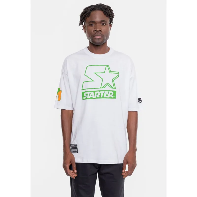 Camiseta Starter Oversized Estampada Branca - G