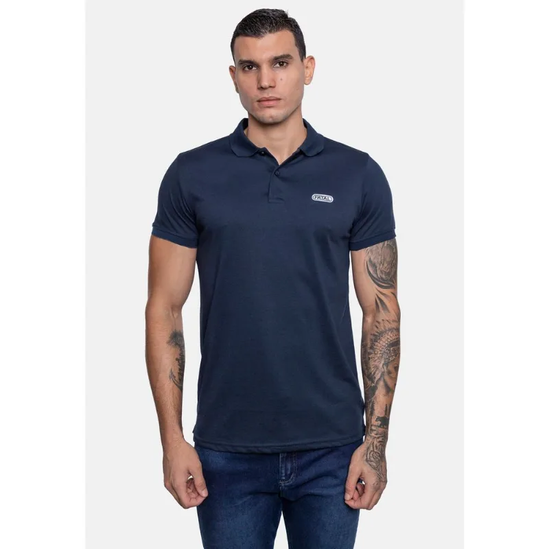 Camisa Polo Fatal Piquet Azul Marinho - G