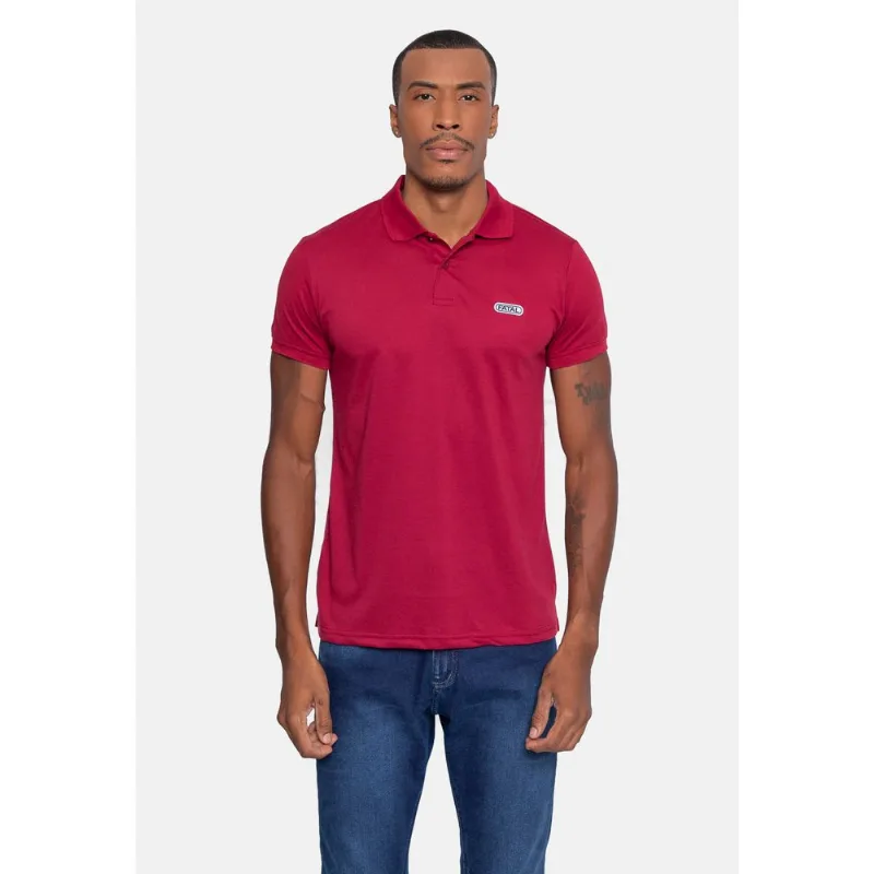 Camisa Polo Fatal Piquet Vinho - P