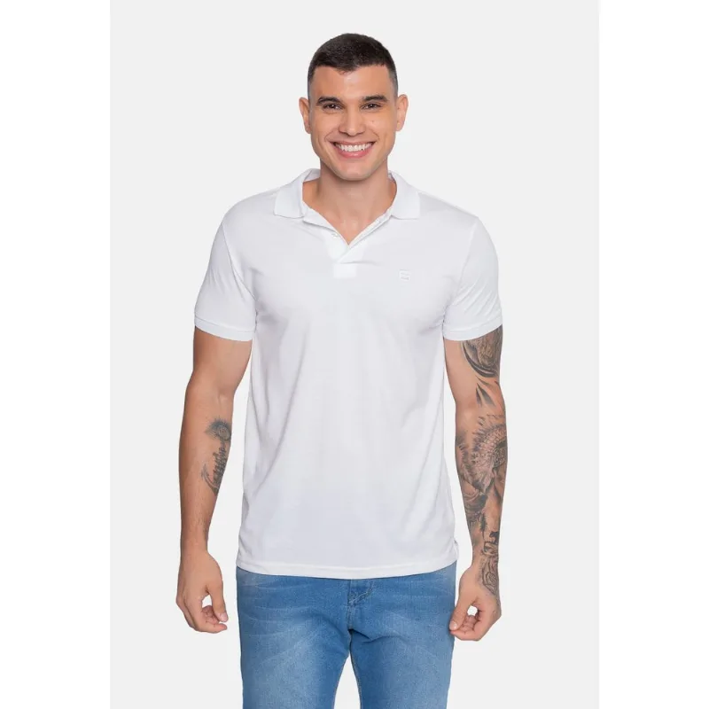Camisa Polo Fatal Piquet Branca - P