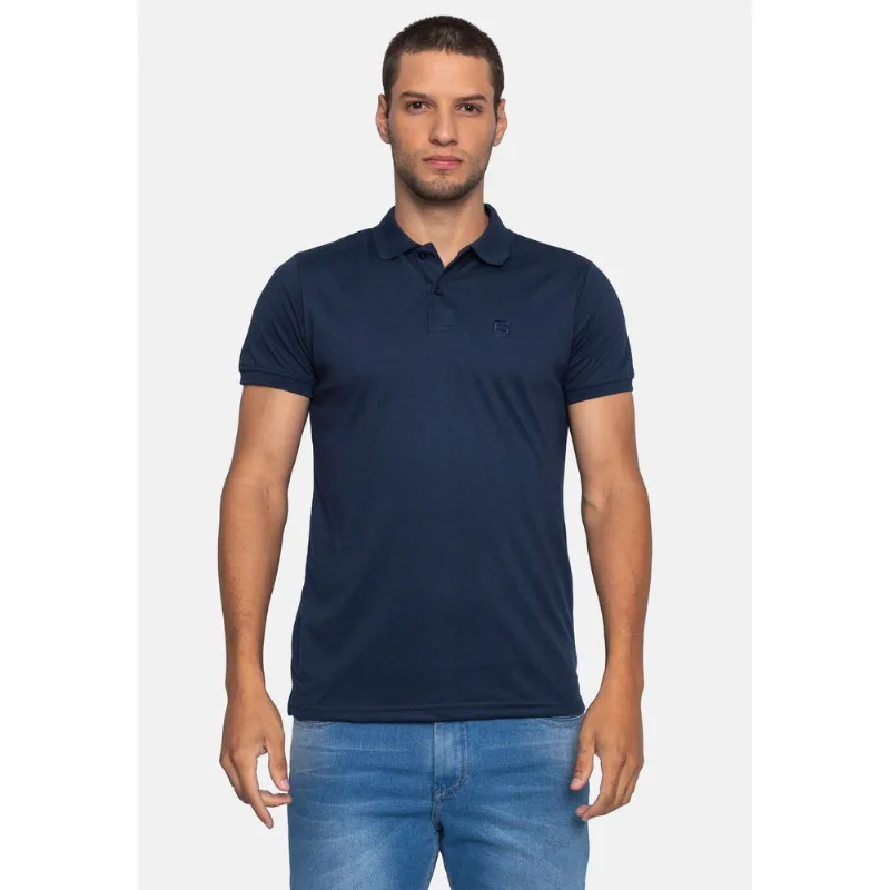 Camisa Polo Fatal Piquet Azul Marinho - GG