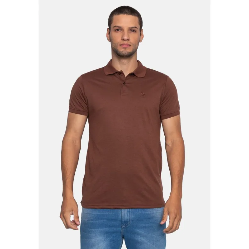 Camisa Polo Fatal Piquet Marrom - G