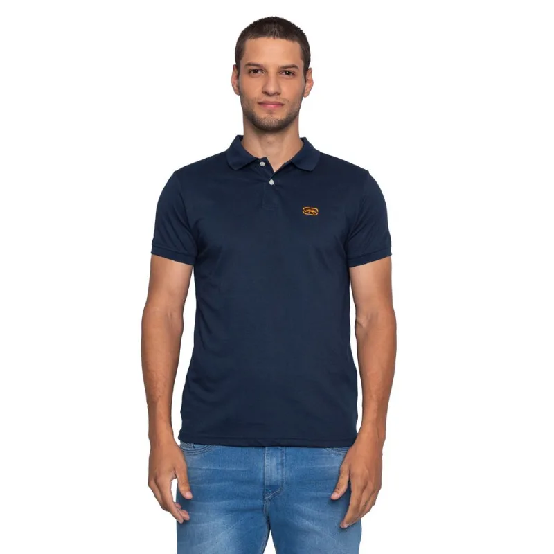 Camisa Polo Ecko Piquet Azul Marinho Camisa Ecko Polo Piquet Azul Marinho - GG