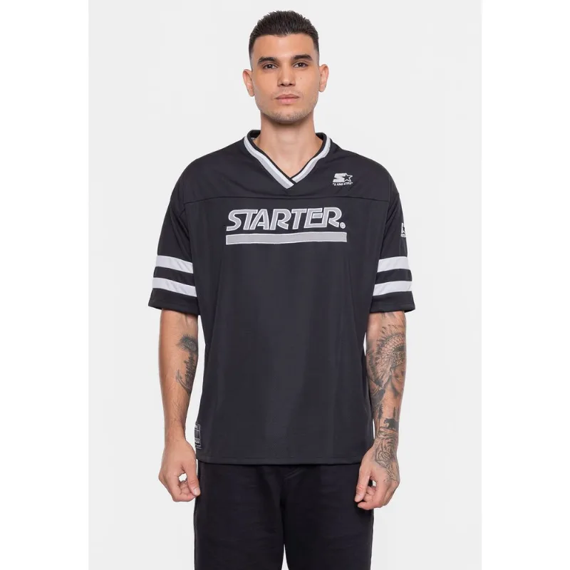 Camiseta Starter Oversized Estampada Preta - P