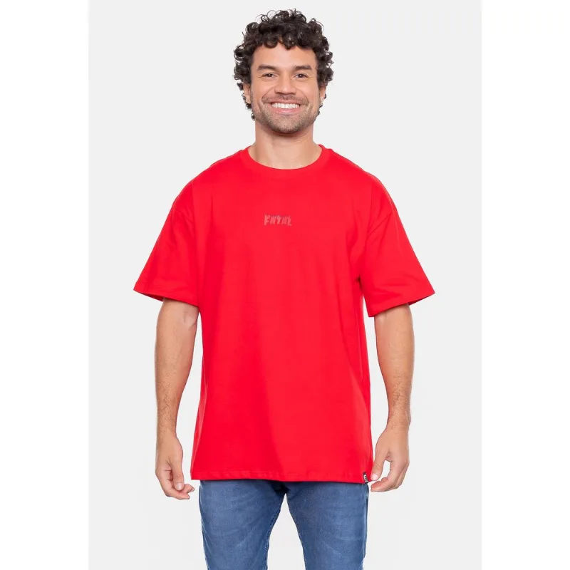 Camiseta Fatal Oversize Flame Vermelha - G