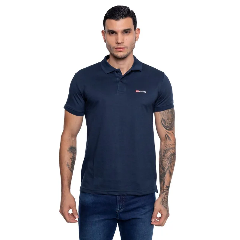 Camisa Polo Ecko Piquet Azul Marinho - G