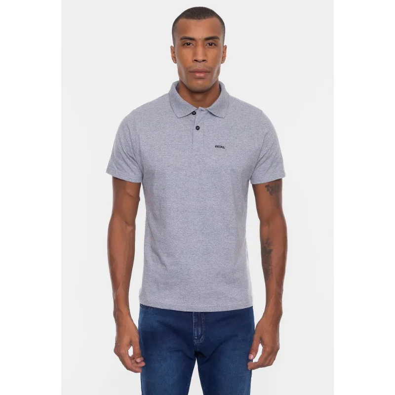 Camisa Polo Fatal Fashion Basic 3Ds Cinza Mescla - G