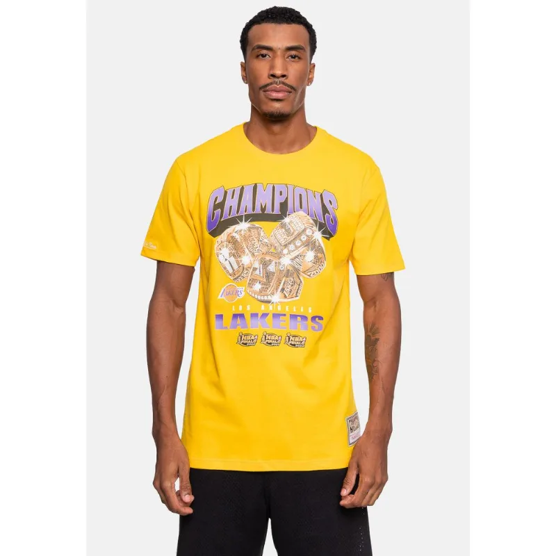 Camiseta Mitchell & Ness Rings Los Angeles Lakers Amarela - G