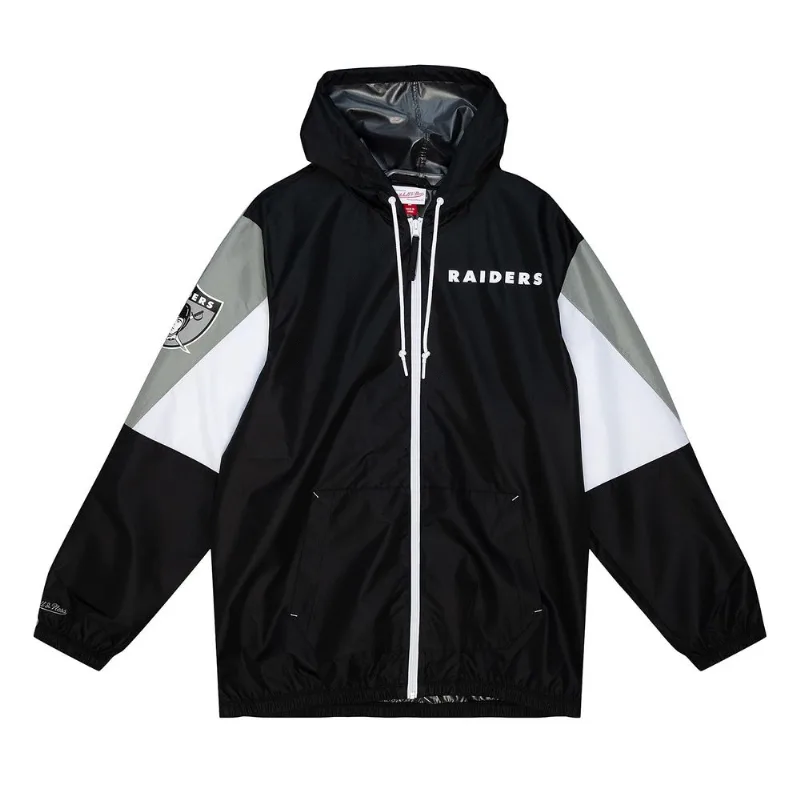 Jaqueta Mitchell & Ness NFL Windbreaker Oakland Raiders Preta - GG