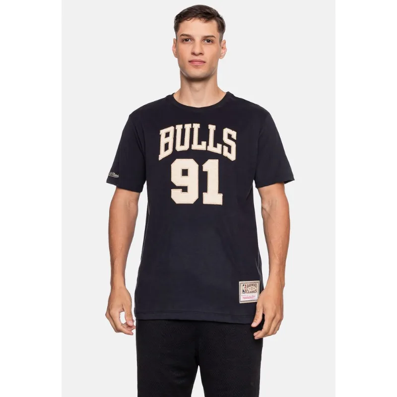 Camiseta Mitchell & Ness Chicago Bulls Dennis Rodman Preta - P