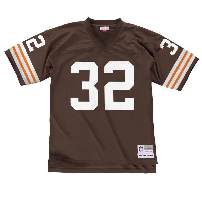 Camisa Mitchell & Ness NFL Legacy Jersey Cleveland Browns 1963 Jim Brown Marrom - Plus P