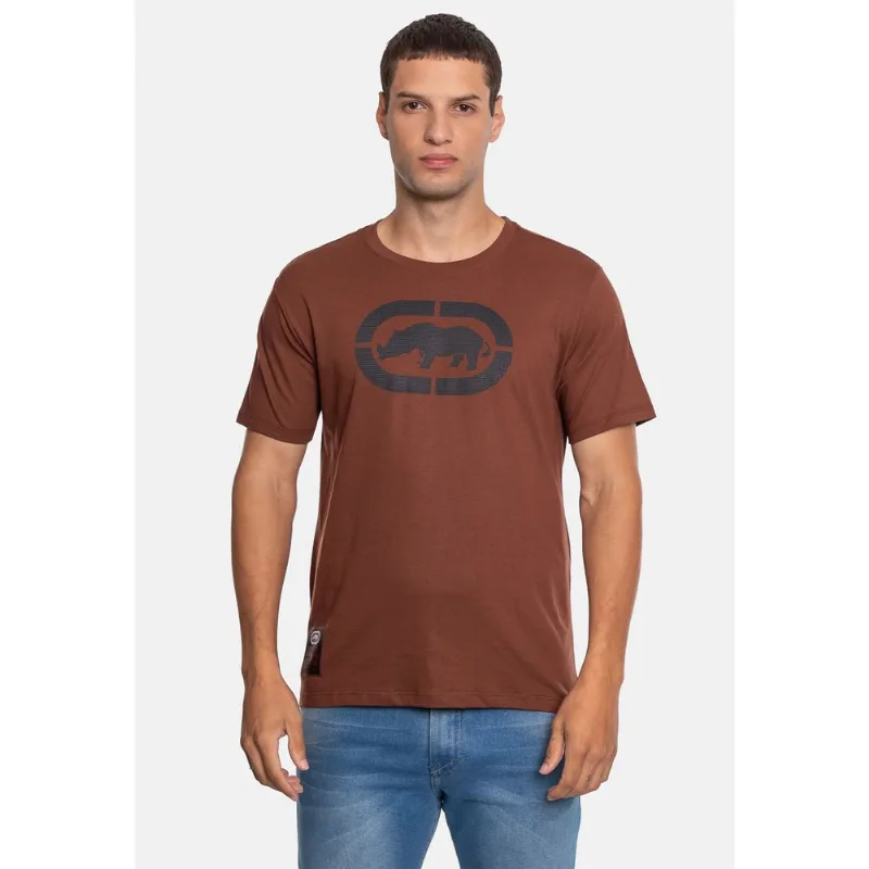 Camiseta Ecko Estampada Marrom - P