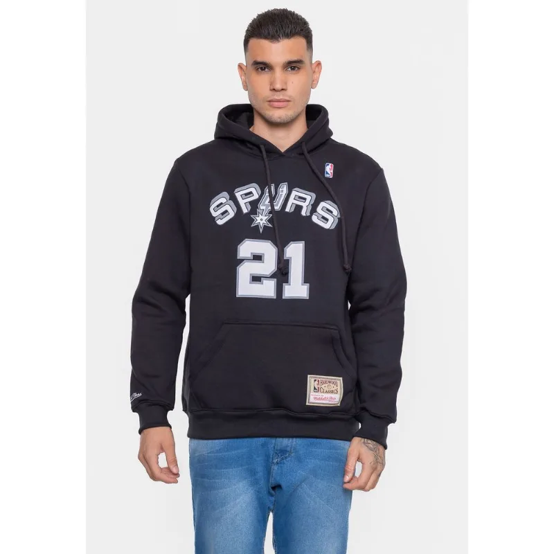 Moletom Mitchell & Ness San Antonio Spurs Duncan Preto - GG