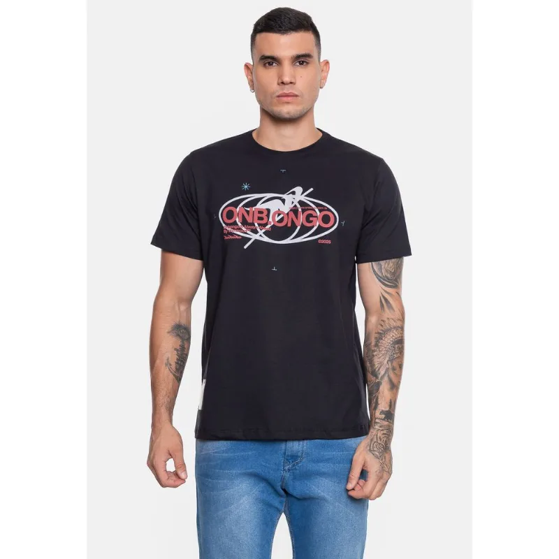Camiseta Onbongo Masculina Estampada Preta - M