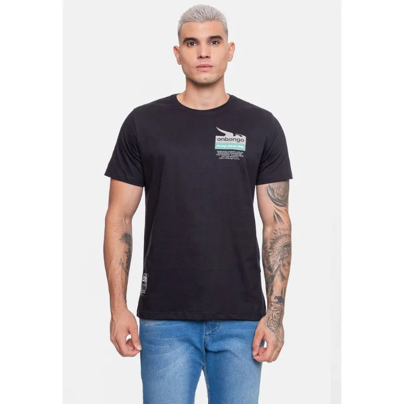 Camiseta Onbongo Masculina Estampada Preta - P