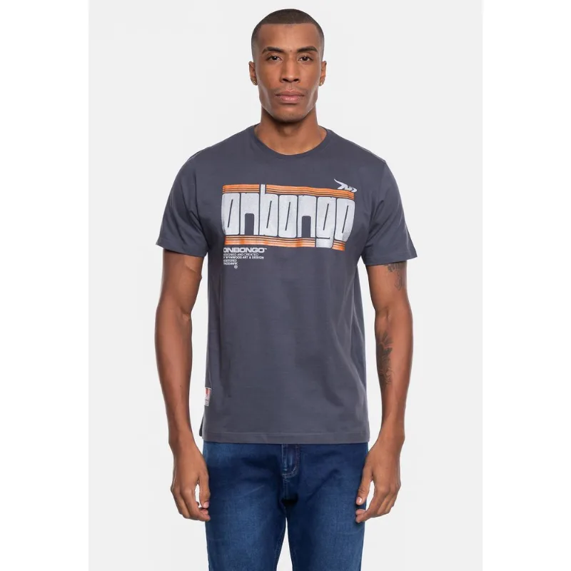 Camiseta Onbongo Masculina Azul Grafite - GG