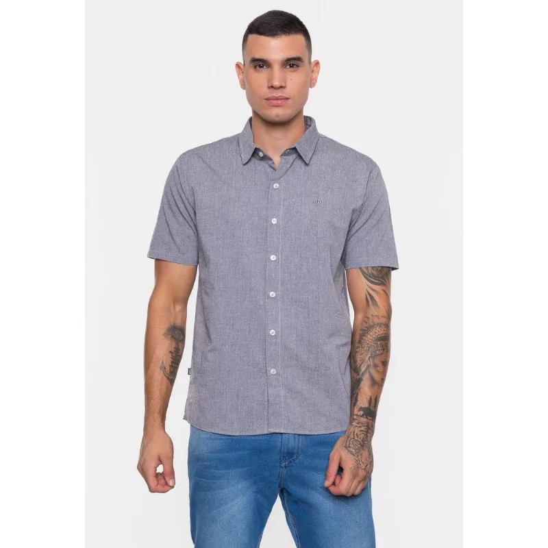 Camisa HD Linho Color Preta Mescla - G