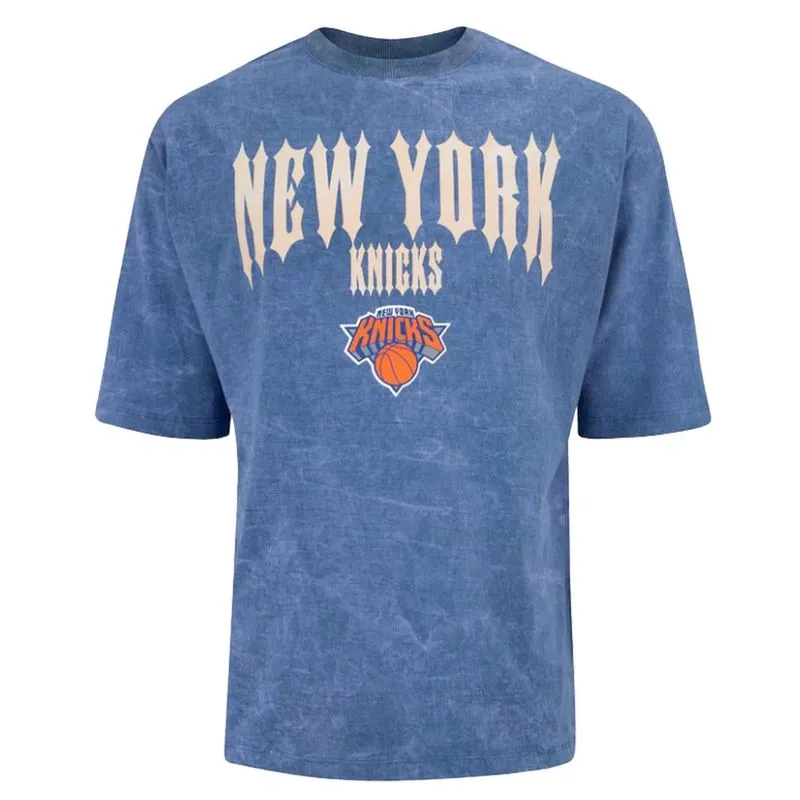 Camiseta nba masculina knicks gothic team oversize NB452 original