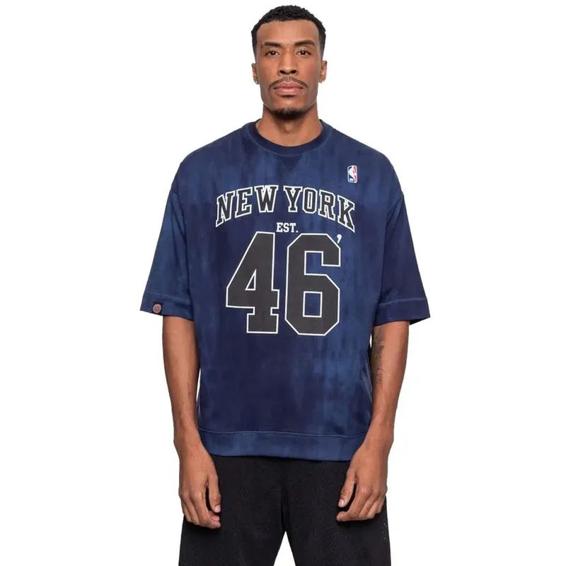 Camiseta nba masculina knicks moletinho oversize